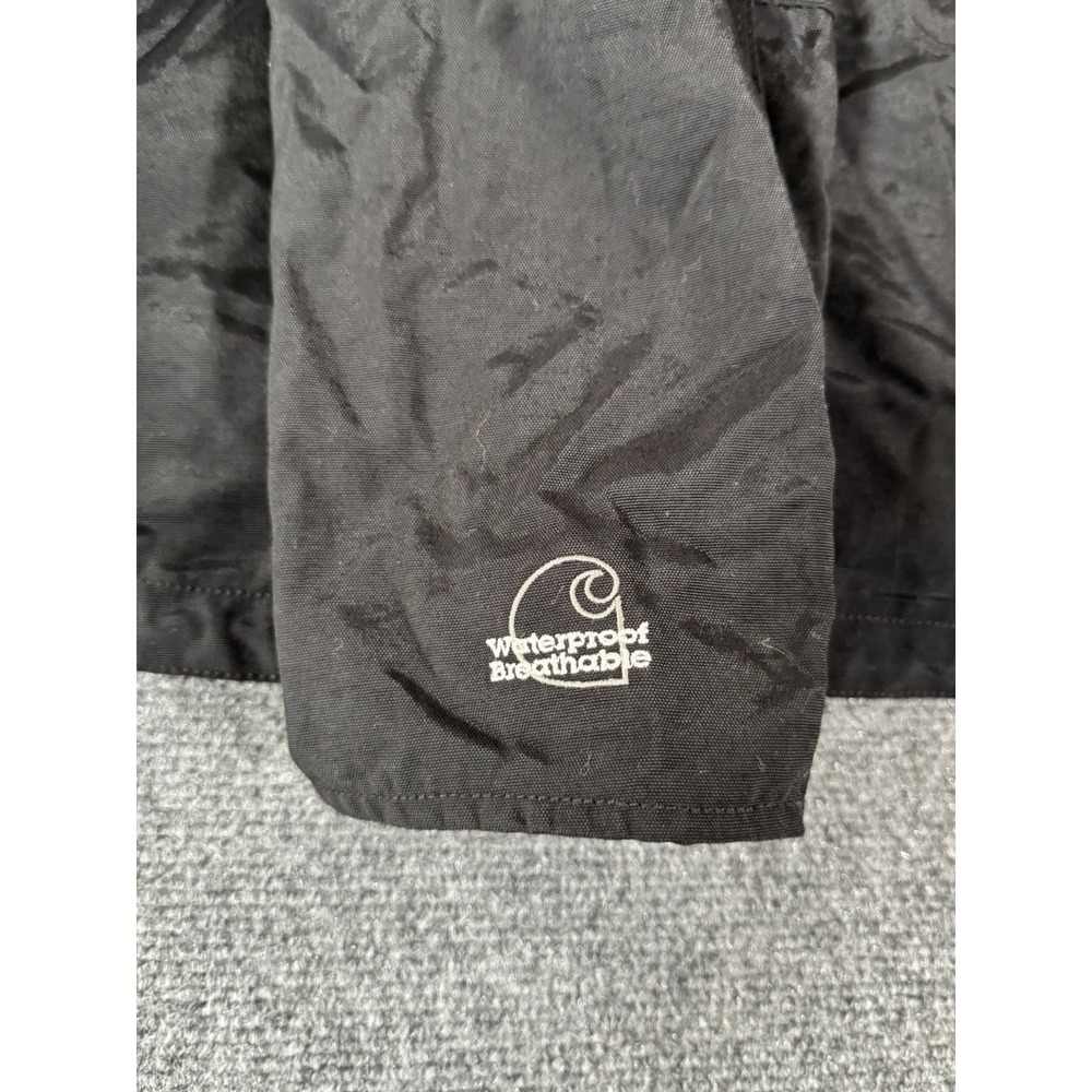 Carhartt Storm Defender Rain Jacket Mens XL Black Waterproof Dry J162 - Picture 3 of 16